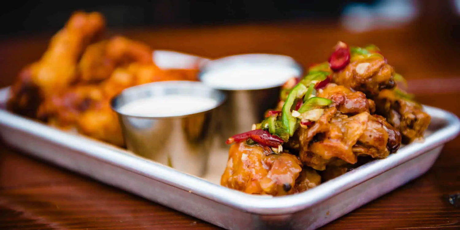 A photo of wings from the Boneyard menu.