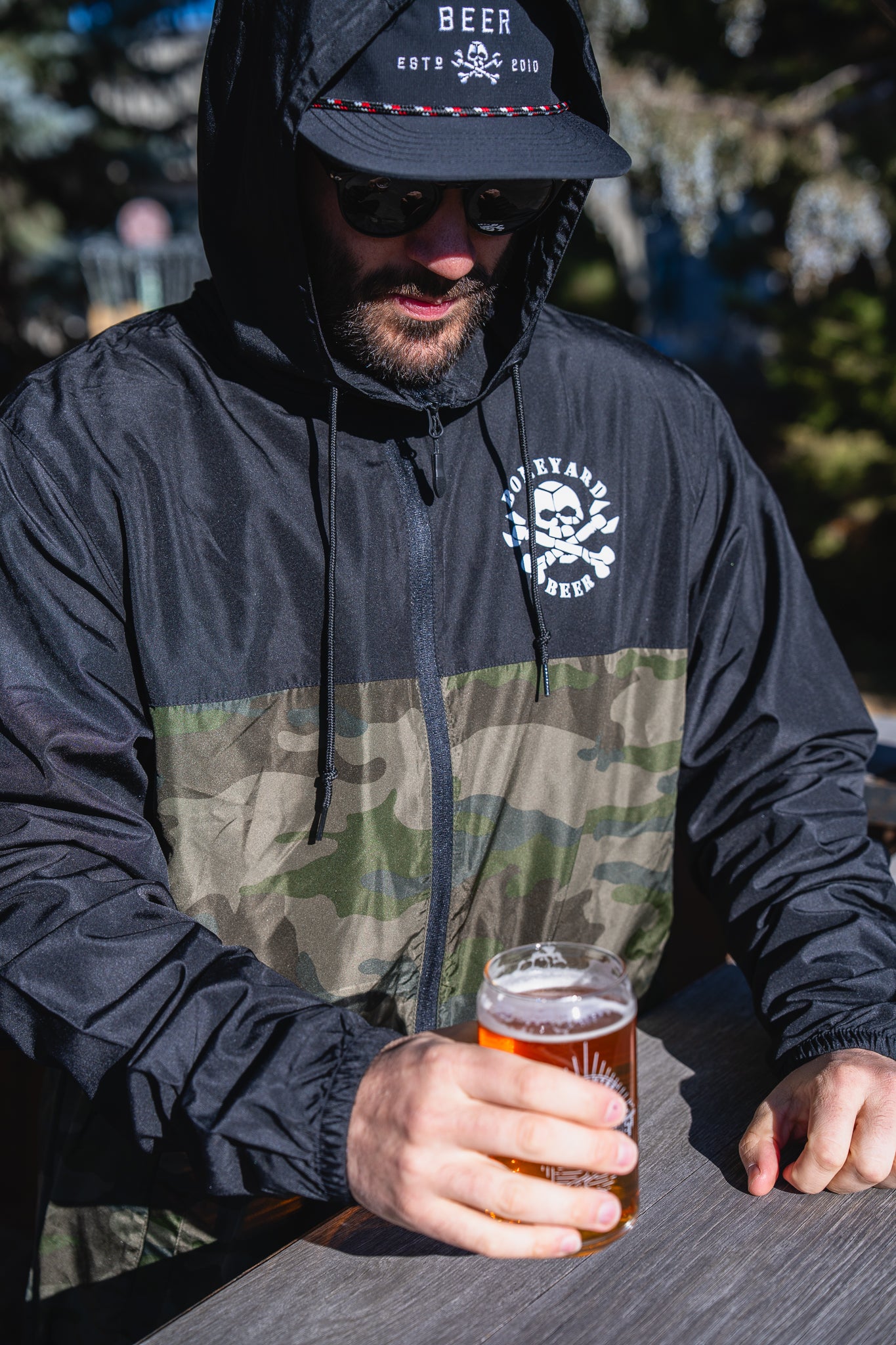 Camo/Black Windbreaker